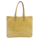 LOUIS VUITTON Monogram Vernis Columbus Tote Bag Beige M91023 LV Auth 162080-13