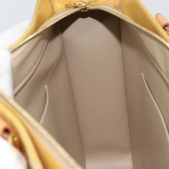 LOUIS VUITTON Monogram Vernis Columbus Tote Bag Beige M91023 LV Auth 162080