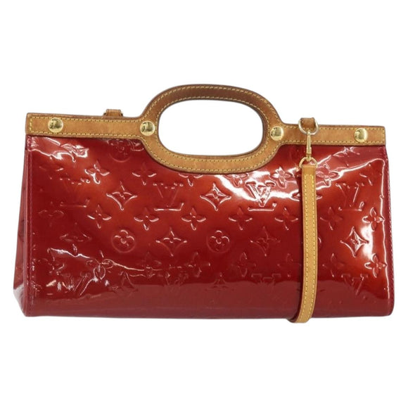 LOUIS VUITTON Vernis Roxbury Drive Bag 2way Pomme D'amour M91987 LV Auth 162085