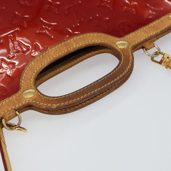 LOUIS VUITTON Vernis Roxbury Drive Tasche 2-Wege Pomme D'amour M91987 LV Auth 162085