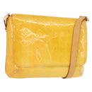 LOUIS VUITTON Monogram Vernis Thompson Street Bag Lime Yellow M91071 Auth 162087-1