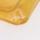 LOUIS VUITTON Monogram Vernis Thompson Street Bag Lime Yellow M91071 Auth 162087-9