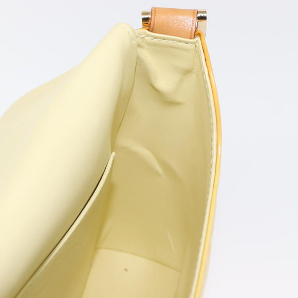 LOUIS VUITTON Monogram Vernis Thompson Street Bag Lime Yellow M91071 Auth 162087