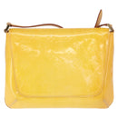 LOUIS VUITTON Monogram Vernis Thompson Street Bag Lime Yellow M91071 Auth 162087-2