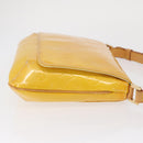 LOUIS VUITTON Monogram Vernis Thompson Street Bag Lime Yellow M91071 Auth 162087-3