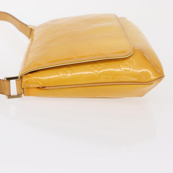 LOUIS VUITTON Monogram Vernis Thompson Street Bag Lime Yellow M91071 Auth 162087