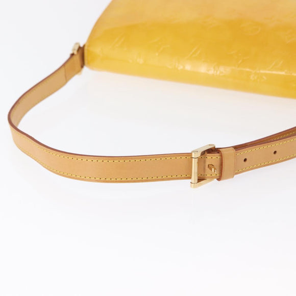 LOUIS VUITTON Monogram Vernis Thompson Street Bag Lime Yellow M91071 Auth 162087