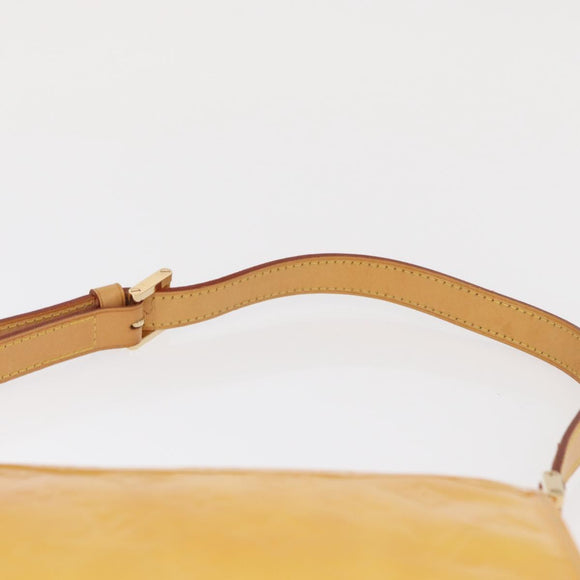 LOUIS VUITTON Monogram Vernis Thompson Street Bag Lime Yellow M91071 Auth 162087
