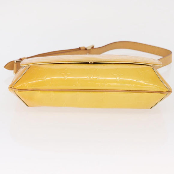 LOUIS VUITTON Monogram Vernis Thompson Street Bag Lime Yellow M91071 Auth 162087