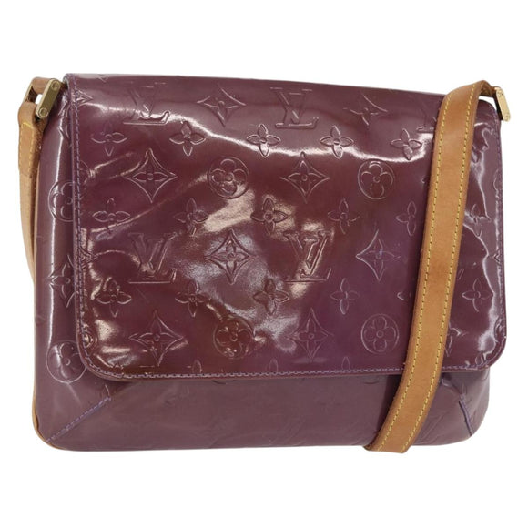LOUIS VUITTON Vernis Thompson Street Bag Purple Viole M91095 Auth 162088