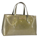LOUIS VUITTON Monogram Vernis Wilshire PM Bag Gris Art Deco M91627 Auth 162090-1