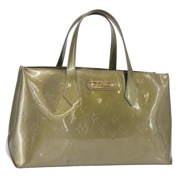 LOUIS VUITTON Monogram Vernis Wilshire PM Bag Gris Art Deco M91627 Auth 162090