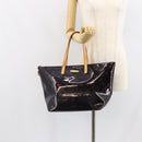 LOUIS VUITTON Monogram Vernis Bellevue GM Tote Bag Amarante M93589 Auth 162091-22