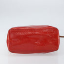 LOUIS VUITTON Monogram Vernis Reade MM Hand Bag Red Rouge M91086 LV Auth 162092-5