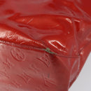 LOUIS VUITTON Monogram Vernis Reade MM Hand Bag Red Rouge M91086 LV Auth 162092-16