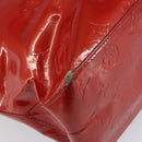 LOUIS VUITTON Monogram Vernis Reade MM Hand Bag Red Rouge M91086 LV Auth 162092-17