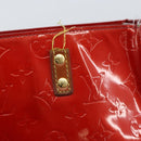 LOUIS VUITTON Monogram Vernis Reade MM Hand Bag Red Rouge M91086 LV Auth 162092-19