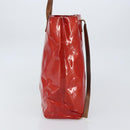 LOUIS VUITTON Monogram Vernis Reade MM Hand Bag Red Rouge M91086 LV Auth 162092-4