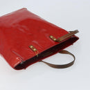 LOUIS VUITTON Monogram Vernis Reade MM Hand Bag Red Rouge M91086 LV Auth 162092-6