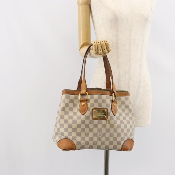 LOUIS VUITTON Damier Azur Hampstead PM Tote Bag N51207 LV Auth 162093