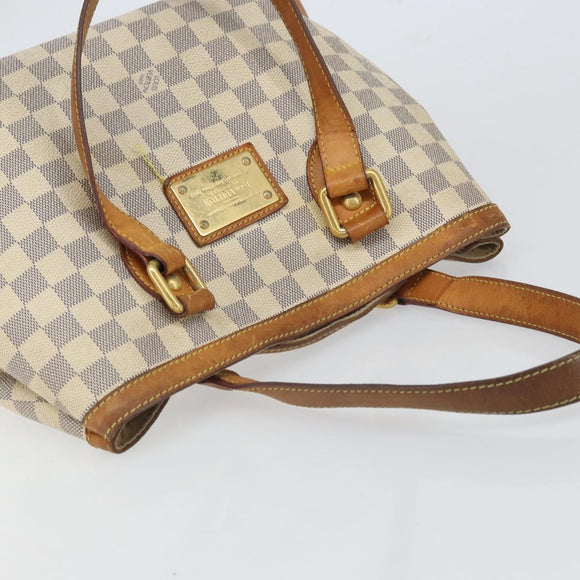LOUIS VUITTON Damier Azur Hampstead PM Tote Bag N51207 LV Auth 162093