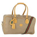 GUCCI Micro GG Supreme Web Sherry Line Bag PVC Beige 012 39 0291 Auth 162095-1