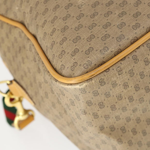 GUCCI Micro GG Supreme Web Sherry Line Bag PVC Beige 012 39 0291 Auth 162095