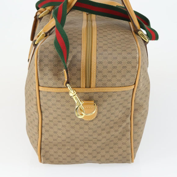 GUCCI Micro GG Supreme Web Sherry Line Bag PVC Beige 012 39 0291 Auth 162095