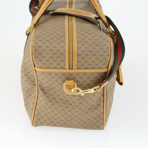 GUCCI Micro GG Supreme Web Sherry Line Bag PVC Beige 012 39 0291 Auth 162095