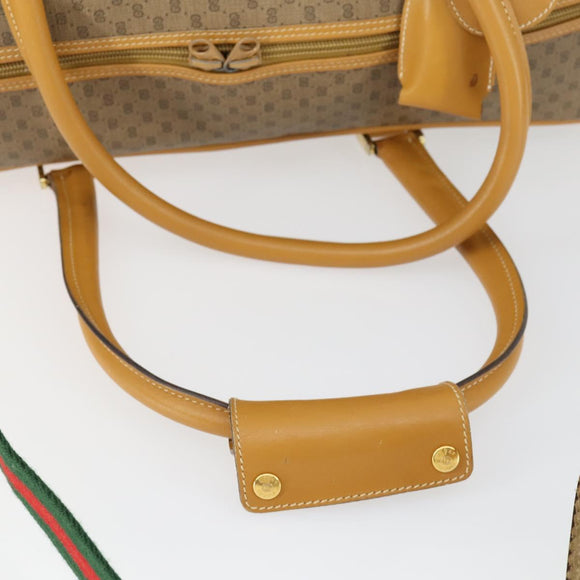 GUCCI Micro GG Supreme Web Sherry Line Bag PVC Beige 012 39 0291 Auth 162095