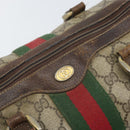 GUCCI GG Supreme Web Sherry Line Bag PVC Beige Gold 012 3842 33 39 Auth 162096-14