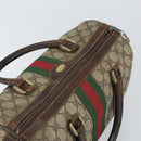 GUCCI GG Supreme Web Sherry Line Bag PVC Beige Gold 012 3842 33 39 Auth 162096-6