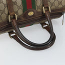 GUCCI GG Supreme Web Sherry Line Bag PVC Beige Gold 012 3842 33 39 Auth 162096-7