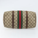 GUCCI GG Supreme Web Sherry Line Bag PVC Beige Gold 012 3842 33 39 Auth 162096-9