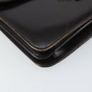 GUCCI Shoulder Bag Leather Brown Gold Auth 162097-11