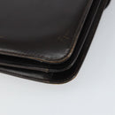 GUCCI Shoulder Bag Leather Brown Gold Auth 162097-12