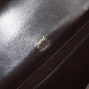 GUCCI Shoulder Bag Leather Brown Gold Auth 162097-16