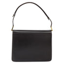 GUCCI Shoulder Bag Leather Brown Gold Auth 162097-3
