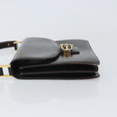 GUCCI Shoulder Bag Leather Brown Gold Auth 162097-5