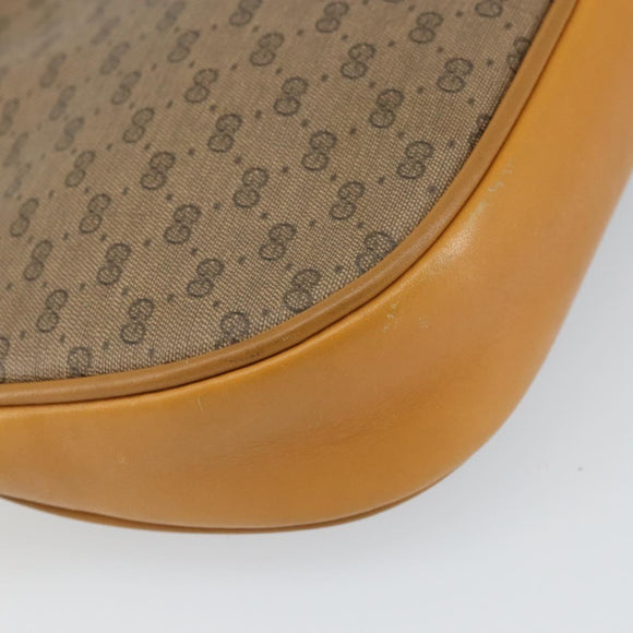 GUCCI Micro GG Supreme Shoulder Bag PVC Beige Gold 007 89 0094 Auth 162099
