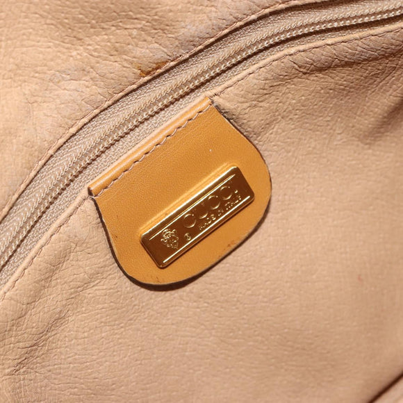 GUCCI Micro GG Supreme Shoulder Bag PVC Beige Gold 007 89 0094 Auth 162099
