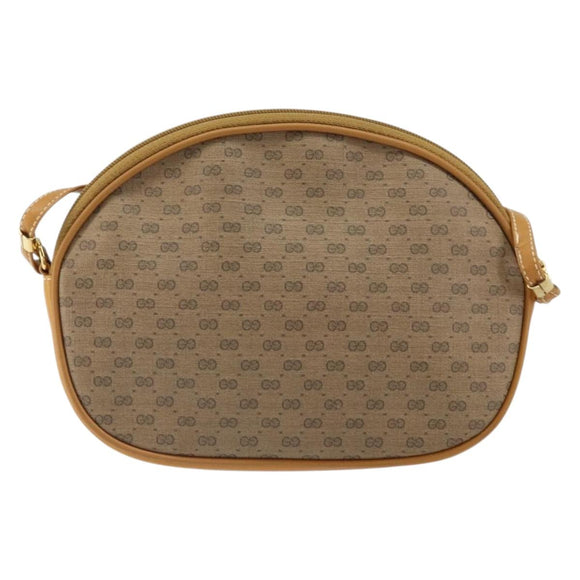 GUCCI Micro GG Supreme Shoulder Bag PVC Beige Gold 007 89 0094 Auth 162099