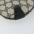 GUCCI GG Supreme Sherry Line Shoulder Bag PVC Navy Gold Auth 162100-11