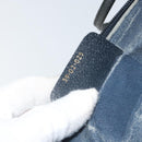 GUCCI GG Supreme Sherry Line Shoulder Bag PVC Navy Gold Auth 162100-21