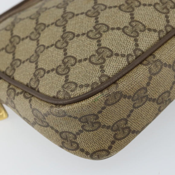 GUCCI GG Supreme Shoulder Bag PVC Beige Gold 56 02 068 Auth 162104