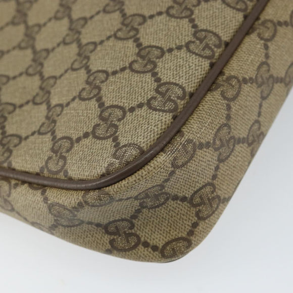GUCCI GG Supreme Shoulder Bag PVC Beige Gold 56 02 068 Auth 162104