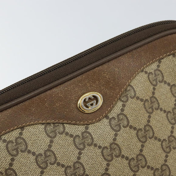 GUCCI GG Supreme Shoulder Bag PVC Beige Gold 56 02 068 Auth 162104