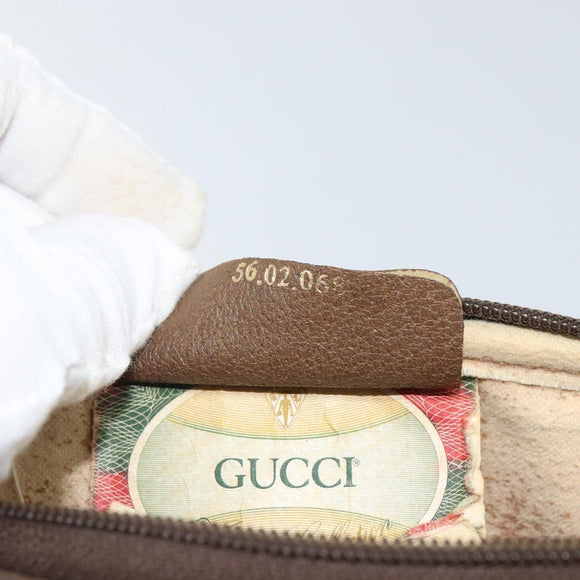 GUCCI GG Supreme Shoulder Bag PVC Beige Gold 56 02 068 Auth 162104