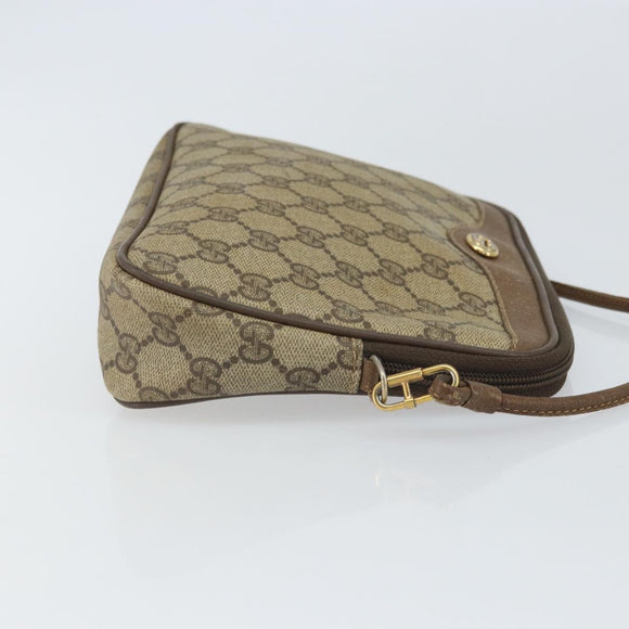 GUCCI GG Supreme Shoulder Bag PVC Beige Gold 56 02 068 Auth 162104