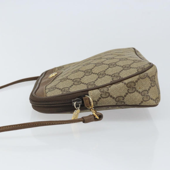 GUCCI GG Supreme Shoulder Bag PVC Beige Gold 56 02 068 Auth 162104